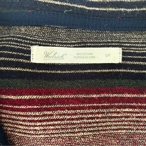 Woolrich Horizon View Half Zip Flannel Pullover Multicolor Stripes size S / P - Picture 14 of 16
